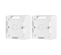Para caja trasera Ethernet montada individual, compatible con varias placas frontales, ofrece enrutamiento organizado de cable Ethernet y carcasa de enchufe de red (blanco-2 piezas)