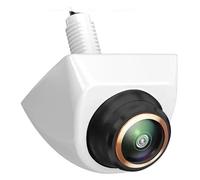 para CAM Visión Nocturna Impermeable 170° Grados Ojo Pez Lente Dorada Full HD Estacionamiento Vehículos Blanco-720P Cámaras Marcha Atrás Vista Trasera Cámara De Marcha Atrás(White-720P)