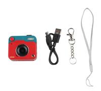 Para cámara digital CCD, para mini retro 1080P HD apunta y dispara con sensor de 8MP para estudiantes y viajeros, cámara compacta (rojo)
