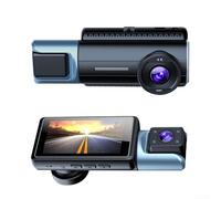 Para cámaras de salpicadero, lente triple 4K+2K+2K con HD Night y WiFi, grabación de video de 3 cámaras, DVR de monitoreo de estacionamiento para seguridad interior del vehículo (sin GPS)