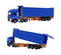 para Camiones Volquete Semirremolque Grandes Y Pesados Modelo De Aleación Adornos De Vehículos A Gran Escala(Blue)