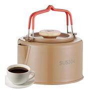 para camping - 1100 ml de acero inoxidable | Senderismo con mango resistente a la combustión, para café, fuego, exterior, pícnic,