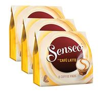 Para cápsulas Senseo café latte, un café con mantecosa-lechoso sabor, café con leche 3 x 8 almohadillas