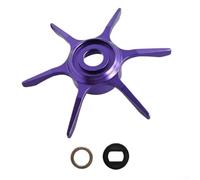 Para carrete de pesca Daiwa Llave de descarga de freno de arrastre de 65 mm de aleación de aluminio Herramienta de seis estrellas compatible con Alphas Air Tatula Fuego Ryoga (morado noche oscura)