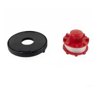 Para carrete y línea de recortadora para AGILLO 36/255 BL 18/200+cubierta de material plástico, longitud de línea de 26 5 pies/8 m, tamaño de bobina de 63 50 mm, cubierta de bobina de 97 2 28 7 mm