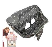 para carrito de compras - Cubierta de asiento con arnés de seguridad, protector de ácido acolchado, acolchada lavable, ajuste universal para carrito | Supe