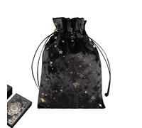para Cartas de Tarot, de Almacenamiento y de Tarot con cordón, Bolsas multifuncionales para Tarot y Dados, de Cartas de oráculo para Fiestas y Navidad, Negro, Refer to