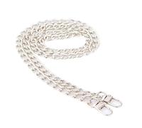 Para Carteras Bolsos 2 uds 40-120cm correa de cadena for bolso cadenas planas for cartera bolsos mano reemplazo hombro(Silver,40cm)