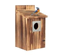 para Casa De Pájaros, Diseño Resistente A La Intemperie, 25 × 16 × 14 Cm, para Pájaros Colgante Resistente A La Intemperie, Casa para Periquitos Al Aire Libre, Madera Ecotranspirable, P