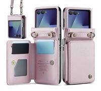 Para Caseme C22 Ranuras para tarjetas Soporte RFID Antirrobo Funda para teléfono Samsung Galaxy Z Flip7 Adecuado para E