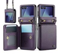 Para Caseme C22 Ranuras para tarjetas Soporte RFID Antirrobo Funda para teléfono Samsung Galaxy Z Flip7 Diseñado para M