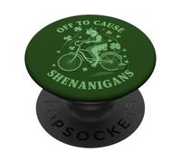 para causar travesuras egipcias MAU Cat St Patricks Day PopSockets PopGrip Adhesivo