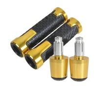 Para CBF600 2006-2012 VT250 1983-1990 CB150R 2017-2023 CBR1100 1997-2004 CBR600F 2011-2017 Juego De Empuñaduras Y Tapones Para Manillar De Motocicleta(Oro)