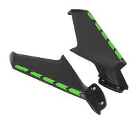para CBR1000RR 2008-2017 Motocicleta ala De Viento Fija Espejo Retrovisor Flujo De Viento Carenado Frontal Alerón Lateral Winglets Alerón Lateral De Motocicleta(Matte Black Green)