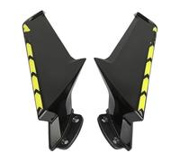 para CBR1000RR 2008-2017 Motocicleta ala De Viento Fija Espejo Retrovisor Flujo De Viento Carenado Frontal Alerón Lateral Winglets Alerón Lateral De Motocicleta(Bright Black Yellow)
