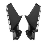 para CBR1000RR 2008-2017 Motocicleta ala De Viento Fija Espejo Retrovisor Flujo De Viento Carenado Frontal Alerón Lateral Winglets Alerón Lateral De Motocicleta(Bright Black White)