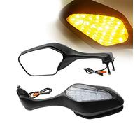 para CBR1000RR CBR 1000 RR 2008 09 2010 11 12 13 14 15 2016 Espejos Retrovisores De Motocicleta con Espejo Retrovisor Señal Giro L&E&D Luz