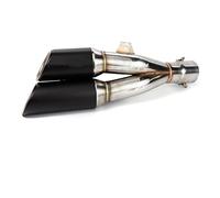 Para CBR250R R3 R25 R6 MT07 GSXR 600 Z800 Tubo De Escape De Motocicleta 51 Mm Silenciador De Doble Salida Tubo De Escape(3)