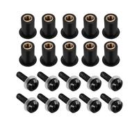 Para CBR600RR /1000RR/250RR 10PCS M5 Parabrisas Spoiler Tornillos Tuerca De Montaje tornillos(Negro)