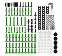 Para CBR650R /500R /300R Accesorios Motocicleta CNC Tornillos Carenado Aluminio Kit Tornillos Clips Tuerca(Green)