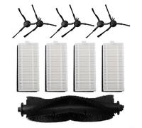 para cecotec para conga 7490 para accesorios de vacío genesis - Juego de filtros HEPA de cepillos de borde de rodillo principal