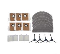 Para cecotec para conga 8490 piezas de repuesto - Kit de esponja de filtro de cepillo lateral Bolsas de polvo de tela de fregona Herramientas de aspiradora robot