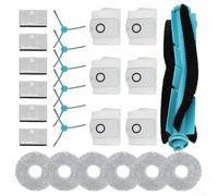 Para Cecotec para Conga 9590 9990 10090 AI Spin for Revolution Ultra Power Home Partes de aspiradora, 1 cepillo principal, 6 filtros, 6 cepillos laterales, 6 bolsas de polvo, 6 paños de fregona