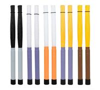 Para cepillos de percusión de jazz y cajón con varillas de nailon y mango ergonómico antideslizante para un ritmo constante (blanco y morado)
