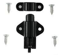 Para cerradura de aluminio con cepillado para superficie para ventana | Restablecimiento automático, inoxidable para aluminio, funcionamiento suave, fácil manejo, duradero (negro)
