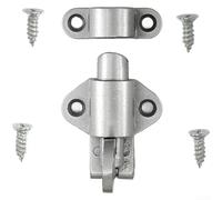 Para cerradura de puerta corredera y ventana construida de aleación de aluminio con conjunto de resorte interno para una fuerza de bloqueo constante (gris plateado)