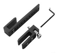 para cerrojo Seguridad Ducha para cristal 8-12mm Giratorio (12mm Black) | Instalación sin taladro, protege integridad vidrio, para ajuste flexible, mecanismo giro 90 grados, acabado plateado o negro