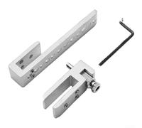 para cerrojo Seguridad Ducha para cristal 8-12mm Giratorio (12mm Silver) | Instalación sin taladro, protege integridad vidrio, para ajuste flexible, mecanismo giro 90 grados, acabado plateado o negro