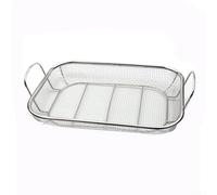 Para cesta de barbacoa de acero inoxidable, mango conveniente para frutas y verduras 42 5 x 28 x 10 5 cm (cepillo de limpieza)
