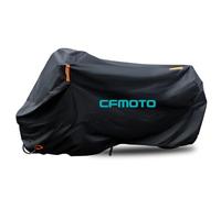 Para CFMOTO 700 MT 450 MT 800 MT Lona cubremoto impermeable antipolvo antilluvia cortavientos antiexcrementos de pájaros tiras reflectantes 210D poliéster antirrobo (295 x 110 x 140 cm)