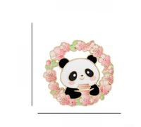 Para Cherry Blossom Panda Pin aleación de zinc 3,5 cm para | Bonito diseño, aleación de zinc, diseño de flores de cerezo, tamaño de 3,5 cm, ideal para ropa