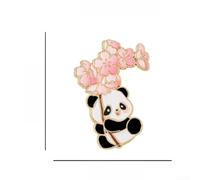 Para Cherry Blossom Panda Pin aleación de zinc 3,5 cm para | Bonito diseño, aleación de zinc, diseño de flores de cerezo, tamaño de 3,5 cm, ideal para ropa