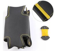para Chevrolet para Camaro 2016-2018 Protector para Volante De Coche | Cuero de microfibra cosido a mano(A-Yellow thread)