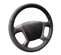 Para Chevrolet Para Captiva 2007-2012 2013 2014 Para Silverado 2007-2013 Funda Volante Coche Cuero Sintético Negro Cubierta Volante Fundas Volante(Red Thread)