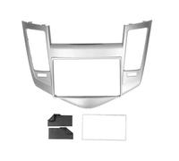 para Chevrolet para Cruze 2009 2010 2011 2012 2 DIN Estéreo Radio Fascia DVD Audio Navegación Panel Marco Marco de Radio(Plata)