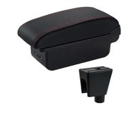 Para Chevrolet Para Spark 3 III Para Aveo T200 Caja Reposabrazos Para Coche Consola Central Caja Almacenamiento Autopartes(C1 Red Line USB)