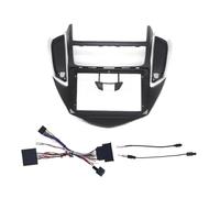 para Chevrolet para Trax para Tracker 2016 2015 2014 2013 Unidad Principal 9" 2 DIN Kit Marco Radio Auto Embellecedor Tablero Placa Frontal Y Bisel POMPOMPUR(Fascia and Cable)