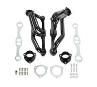 Para Chevy Para Chevelle Para Camaro Para Nova Bloque Pequeño S10 S15 283 302 350 Motor V8 Mejora De Coche Cabezales De Escape Negros QAQMHVCVB