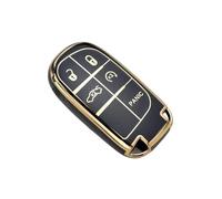 para Chrysler 200 300 300 Funda De TPU Llave Coche, 5 Botones(Gold Line Black)