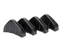 para Chrysler 300 SRT8 2005-2019 difusor de Labio Parachoques Trasero alerón Divisor Shark 4 Aletas Auto Anti-Choque Alerón Difusor Trasero(Carbon Fiber)