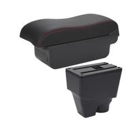 Para Citroen C3 C4 2019 2020 2021 2022 2023 2024 Compartimento De Reposabrazos Para Coche Caja Almacenamiento Central Caja Reposabrazos(C1 Black red No USB)
