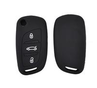 para Citroen para c-Elysee 2013-2017 para Citroen C4 DS 4 2010-2017 Funda de 3 Teclas de botón Funda de Coche con Tapa para Llave Soporte de Piel
