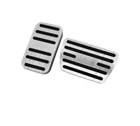 Para Civic 10. ª Generación 2016-2019 2020 2021 2022 2023 Placa Reposapiés Aluminio Cubierta De Pedales Freno Y Acelerador Almohadilla Antideslizante(AT Silver)