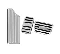 Para Civic 10. ª Generación 2016-2019 2020 2021 2022 2023 Placa Reposapiés Aluminio Cubierta De Pedales Freno Y Acelerador Almohadilla Antideslizante(3pcs Silver)