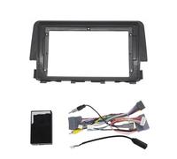para Civic 2016 2017 2018 Kit De Marco Radio Coche Auto Estéreo Reproductor Multimedia Instalar Adaptador Fascia Panel Tablero Marco de Radio(Cable de Marco Canbus,9 Pulgadas)