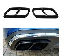 para Clase C W206 AMG Line/ S206 T-Model AMG Line 2022 Decoración de la Cubierta del Tubo de Escape de Acero inoxidable Accesorios para automóviles 2 Piezas (Negro)